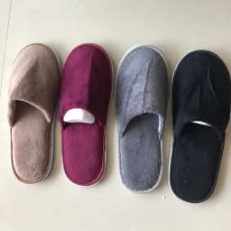 4 Pairs/Lot Mix Colors Coral Fleece Men Women Cheap Disposable Hotel Slippers Cotton Slides Home Travel SPA Slipper Hospitality