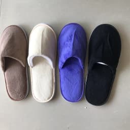 4 Pairs/Lot Mix Colors Coral Fleece Men Women Cheap Disposable Hotel Slippers Cotton Slides Home Travel SPA Slipper Hospitality
