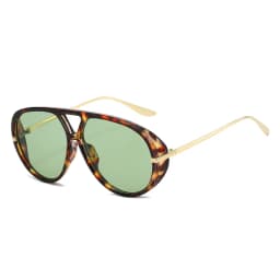 SO&EI Ins Popular Fashion Double Bridges Pilot Women Oversized Sunglasses Retro Candy Color Gradient UV400 Men Punk Sun Glasses