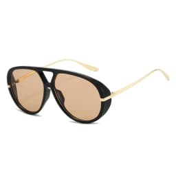 SO&EI Ins Popular Fashion Double Bridges Pilot Women Oversized Sunglasses Retro Candy Color Gradient UV400 Men Punk Sun Glasses