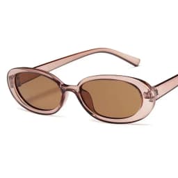 Retro Small Oval Frame Riding Sunglasses Women Fashion Black Cow Color Sun Glasses Fashion Shades Polarized Eyewear UV400