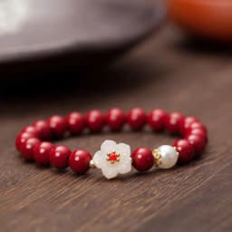 Vintage Red Cinnabar Beads Bracelets for Women Men Charm Pixiu Wealth Lucky Amulet Bracelet Unisex Prayer Jewelry Birthday Gift