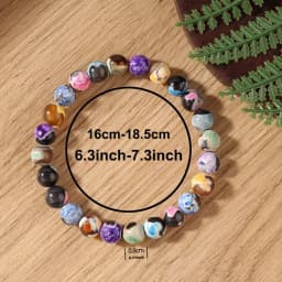 Colorful Natural Stone Bracelet For Women 8MM Beads Elastic Chain Wrap Bangle Female Bohemia Party Jewelry Accessories