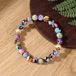 Colorful Natural Stone Bracelet For Women 8MM Beads Elastic Chain Wrap Bangle Female Bohemia Party Jewelry Accessories