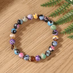 Colorful Natural Stone Bracelet For Women 8MM Beads Elastic Chain Wrap Bangle Female Bohemia Party Jewelry Accessories