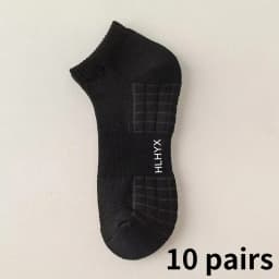 10pairs HLHYX Socks Men's Cotton Deodorant Winter Towel Bottom with Mid-tube White Stockings Thickened Sports Basketball Socks