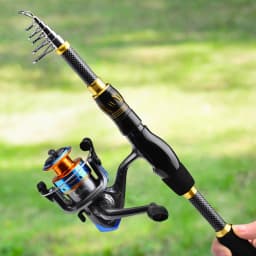 PROBEROS 1.5m-2.4m Fishing Rod and Reel Combo Kit Spinning Fishing Reel and Spinning Rods Fishing Line Lure Bag Hooks Full Set