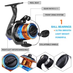 PROBEROS 1.5m-2.4m Fishing Rod and Reel Combo Kit Spinning Fishing Reel and Spinning Rods Fishing Line Lure Bag Hooks Full Set