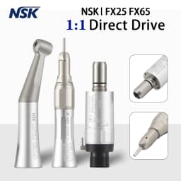 NSK Polishing Tools FX25 FX65 Dental 1:1 Direct Drive Contra Angle Low Speed Handpiece Mini Head Dentistry Against Contra Angle