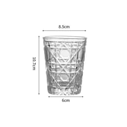 2pcs 310ml Vintage Diamond Patterned Western Wine Glass Cold Drink Water Coffee Cups Household Whiskey Beer Brandy Liquor Mugs