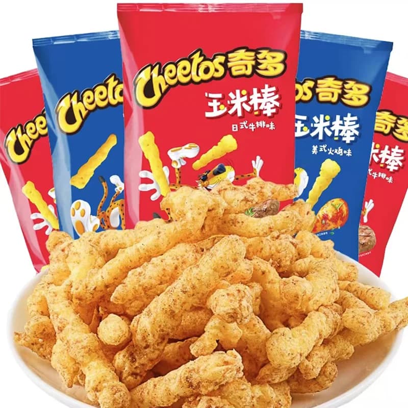 Cheetos Crunchy Corn Snacks 1.77oz(50g)*2 Packs Office Satisfying Snacks and Casual Snacks