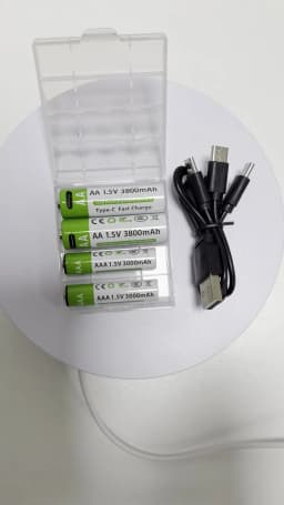 AA/AAA Rechargeable Battery 3000mAh/3800mAh Lithium Battery 1.5V Constant Voltage Fast Charging Type-C For Remote Mouse Toy Ect