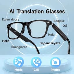 2026 New AI Smart Glasses Photochromic Lenses Bluetooth Call Noise Reduction Music Headphone Microphone Sunglasses for Men Women