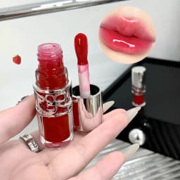 Gege Bear Glittering Mirror Lip Glaze, Watery Shimmering Light Lip Gloss Makeup 8 Colors, Hydrating Moisturizing, Long Lasting