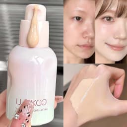 1 Pcs Natural Smooth Creamy Liquid Foundation Long Lasting Waterproof Even Skin Concealer Face Liquid Foundation Makeup Cosmetic