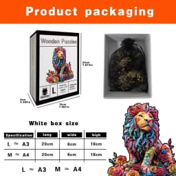 Wooden Irregularly Shaped Animal Jigsaw Puzzles Adult Toys 3D Lions Dinosaurs Eagles Creative Crafts Jigsaw Games Holiday Gifts