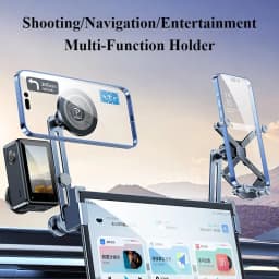Hipacool Dual-position Car Screen Phone Holder Bracket Metal 360° Adjustable Stand for Tesla Model 3 Highland Y Car Accessories