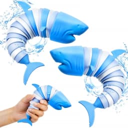 3D Articulated Shark Stress Reliever Hand Toy,Sensory Fidget Toy For Adults And Kids,Pressure Relief And Anti-Anxiety Desk Toy