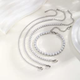 2/3/4/5MM Luxury Zircon Tennis Chain Bracelet for Women, Stainless Steel Bracelet Zircon Chain Bracelets, Dainty Jewelry Gift