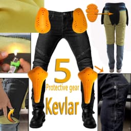 Kevlar Motorcycle Jeans Men Motocross Protective Pants Aramid Sports Racing Riding Gear Spring Autumn
