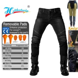 Kevlar Motorcycle Jeans Men Motocross Protective Pants Aramid Sports Racing Riding Gear Spring Autumn