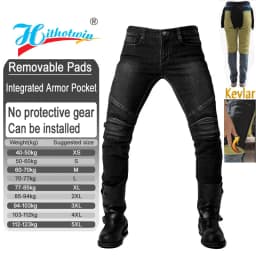 Kevlar Motorcycle Jeans Men Motocross Protective Pants Aramid Sports Racing Riding Gear Spring Autumn