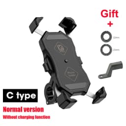 2022 Upgraded Motorcycle Phone Holder 15W Wireless Charger USB QC3.0 Fast Charging Bike Smartphone Stand 360 Cellphone Support