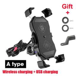 2022 Upgraded Motorcycle Phone Holder 15W Wireless Charger USB QC3.0 Fast Charging Bike Smartphone Stand 360 Cellphone Support