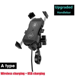 2022 Upgraded Motorcycle Phone Holder 15W Wireless Charger USB QC3.0 Fast Charging Bike Smartphone Stand 360 Cellphone Support