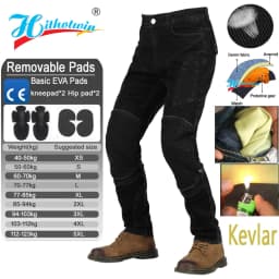 Kevlar Motorcycle Jeans Men Summer Riding Pants Blue Dirt Bike Trousers Abrasion Resistant Mesh Ventilation Durable