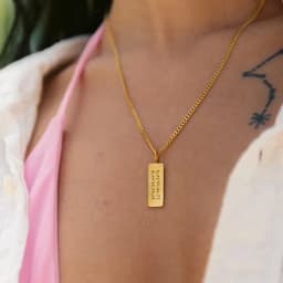Personalized Necklace Stainless Steel Metal Custom Text Name Jewelry Gift for Friend