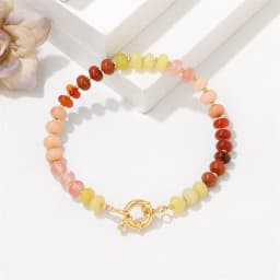 Natural Stone Rondelle Beads Bracelet Lapis Lazuli Labradorite Quartzs Bracelets For Men Women Handmade Bangles Jewelry Gift