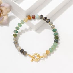 Natural Stone Rondelle Beads Bracelet Lapis Lazuli Labradorite Quartzs Bracelets For Men Women Handmade Bangles Jewelry Gift