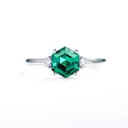 Luxyimagic Hexagon London Blue Topaz Gemstone Ring for Women Soid 925 Sterling Silver Tanzanite Morganite Jewelry for Engagement