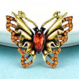 Wuli&baby Vintage Butterfly Brooches For Women Unisex Gothic Elegant Insects Party Office Brooch Pin Gifts