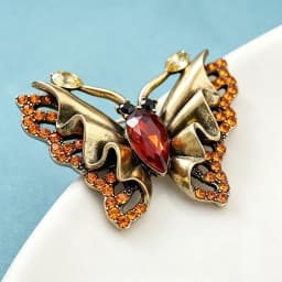 Wuli&baby Vintage Butterfly Brooches For Women Unisex Gothic Elegant Insects Party Office Brooch Pin Gifts