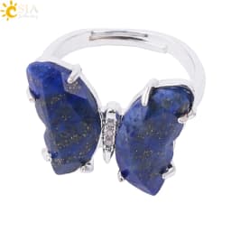 Rock Crystal Necklace Butterfly Necklaces Natural Stone Amethysts Clear Quartz Tiger Eye Pendants Stainless Steel Chain H158