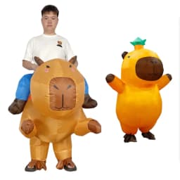 New Arrival Cartoon Animal Inflatable Costumes 2026 Capybara Inflatable Outfits Cute Animal Blow Up Clothing Party Beach Props