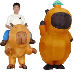 New Arrival Cartoon Animal Inflatable Costumes 2026 Capybara Inflatable Outfits Cute Animal Blow Up Clothing Party Beach Props