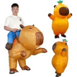 New Arrival Cartoon Animal Inflatable Costumes 2026 Capybara Inflatable Outfits Cute Animal Blow Up Clothing Party Beach Props