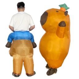 New Arrival Cartoon Animal Inflatable Costumes 2026 Capybara Inflatable Outfits Cute Animal Blow Up Clothing Party Beach Props