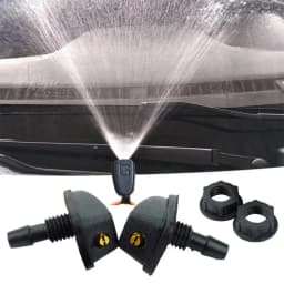 2 Pcs/Set Car Universal Front Windshield Wiper Nozzle Jet Sprayer Kits Sprinkler Water Fan Spout Cover Washer Outlet Adjustment