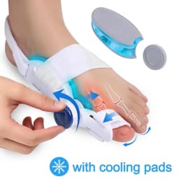 Toe Splint Bunion Adjuster with Cooling Pad Adjustable Big Toe Valgus Support Tool for Both Feet Straightening Orthopedic Thumb