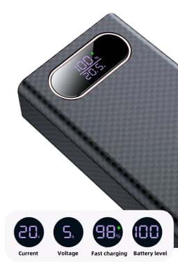 PD100W Fast Charging Power Bank DIY Kit 20V 5A 6x 21700 Battery Pack Portable Customizable No Soldering Easy Assemble