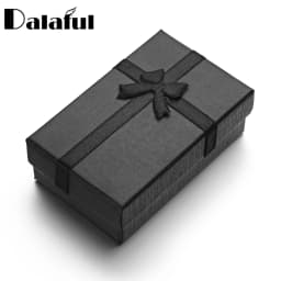 Gifts Box (without product) Black Paper Gift Box For Keychain Necklace Bracelet Packaging Jewelry Box