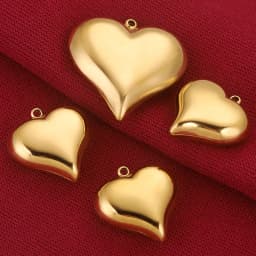 2pcs 45MM Stainless Steel Large Heart Charms PVD Gold Plated Metal Earring Necklace Bracelet Jewelry Making Findings Accessories