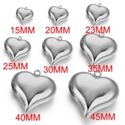 2pcs 45MM Stainless Steel Large Heart Charms PVD Gold Plated Metal Earring Necklace Bracelet Jewelry Making Findings Accessories