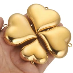 2pcs 45MM Stainless Steel Large Heart Charms PVD Gold Plated Metal Earring Necklace Bracelet Jewelry Making Findings Accessories