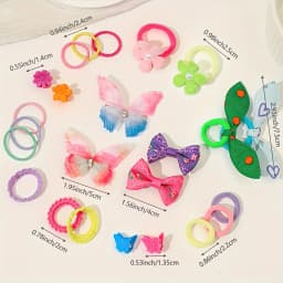 555 Pieces/Set, Colorful Butterfly Hair Clips for Girls, Stylish and Sweet Hairstyles, Hair Accessories.