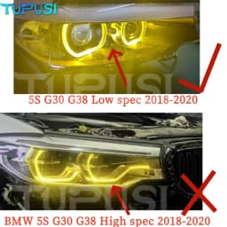 Yellow For BMW 5 Series G30 G31 G38 M5 6GT 2018-2020 LED DRL Headlight Daytime Running Lights 63117214939 63117214940